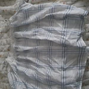 White and blue shirt